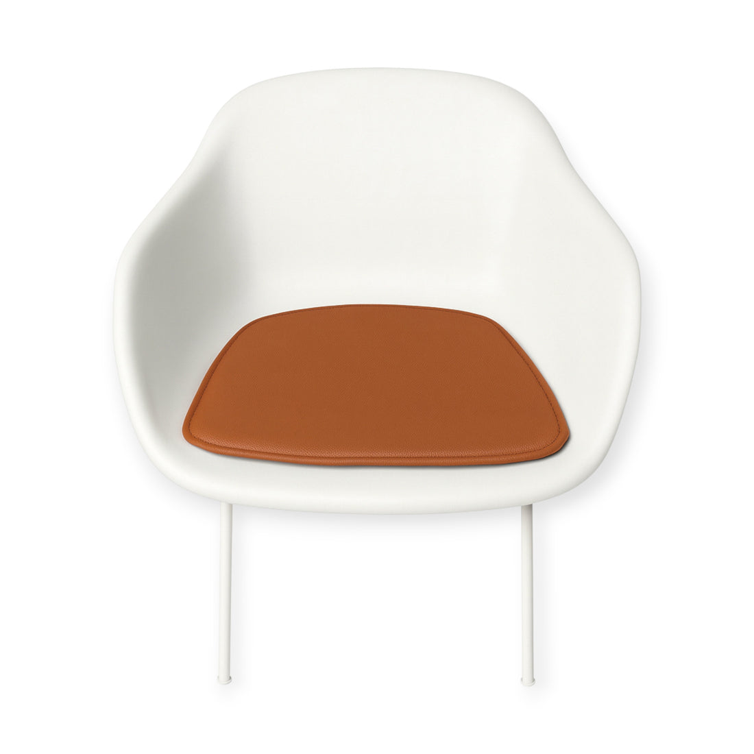 Luxury cushion to the muuto fiber armchair chair in - cognac leather