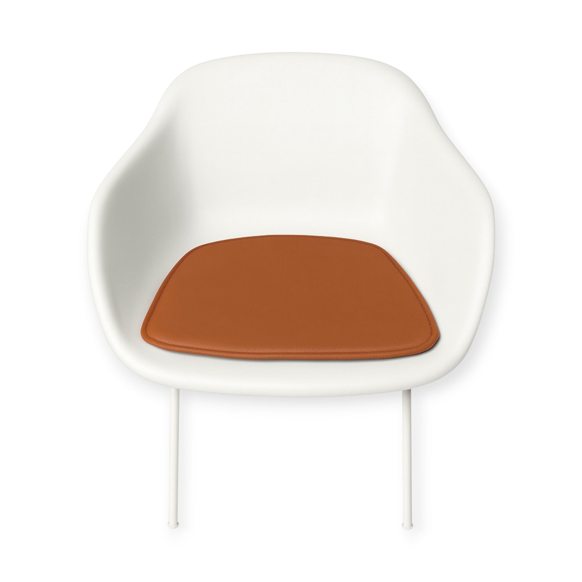 Luxury cushion to the muuto fiber armchair chair in - cognac leather