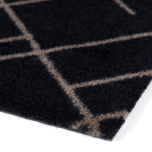 GULVMÅTTE 40 x 60 CM - LINES/SAND BLACK - Tica Copenhagen - DesignGaragen.dk
