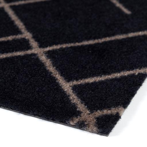 Floor mat 60 x 90 cm - lines/sand black