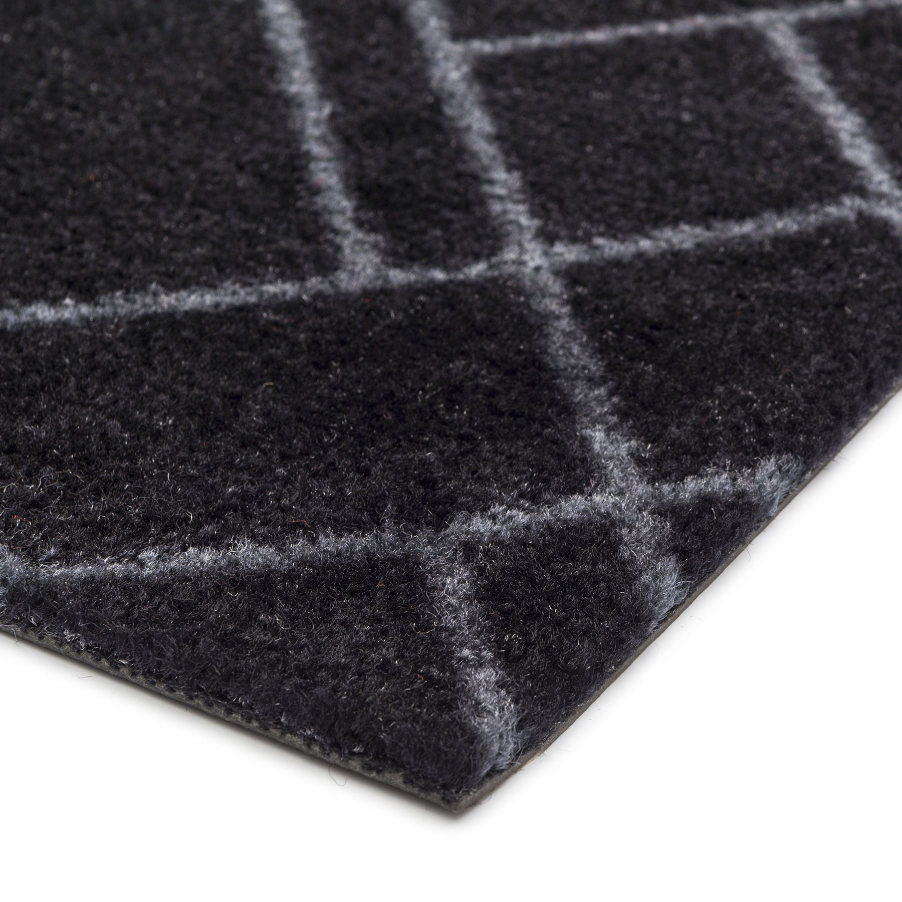 Floor mat 67 x 200 cm lines/black gray