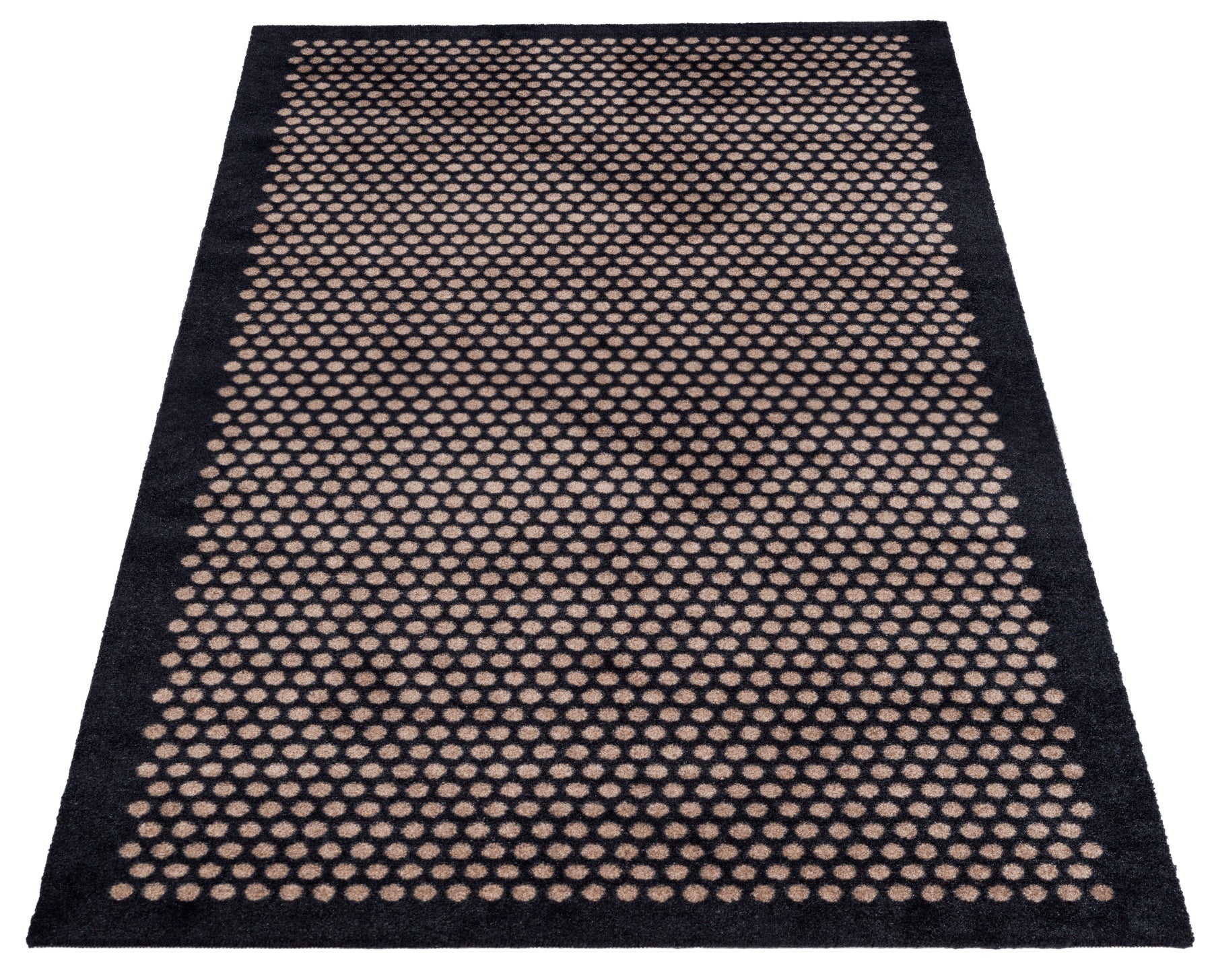 Floor mat 90 x 200 cm - dots/black sand