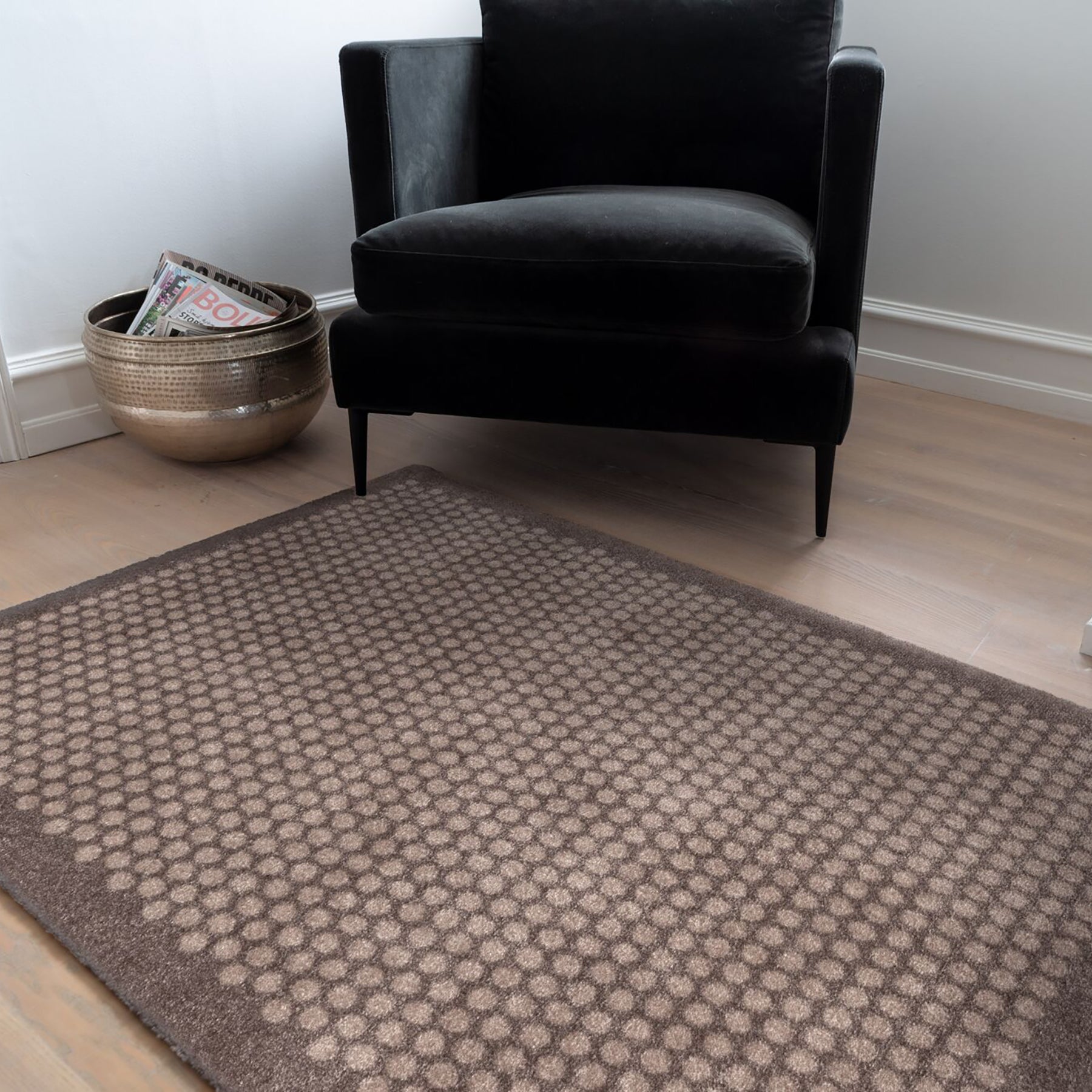 Floor mat 90 x 130 cm - dots/sand