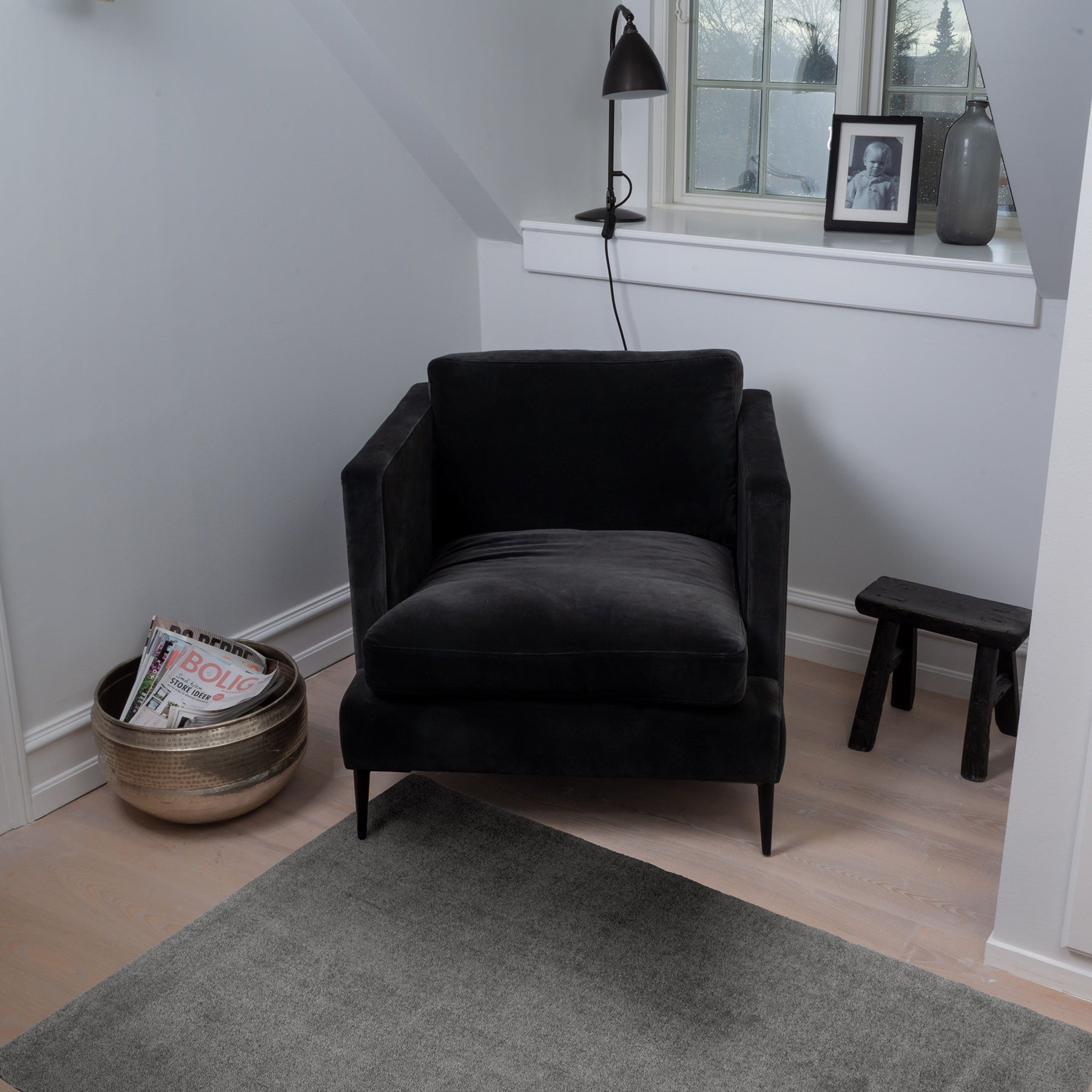 TÆPPE/MÅTTE 90 x 130 CM - UNI COLOR/STEELGREY - Tica Copenhagen - DesignGaragen.dk