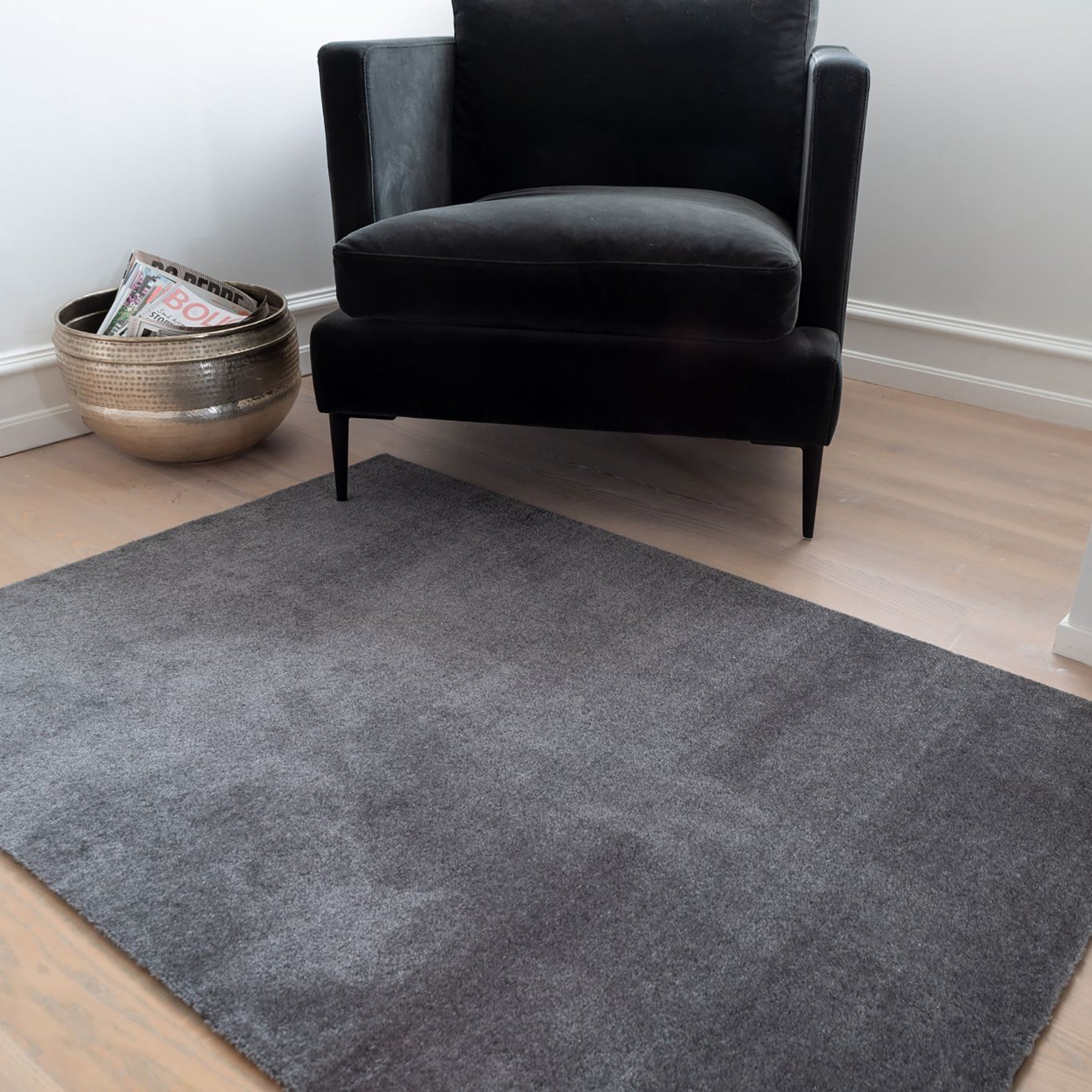 TÆPPE/MÅTTE 90 x 130 CM - UNI COLOR/STEELGREY - Tica Copenhagen - DesignGaragen.dk