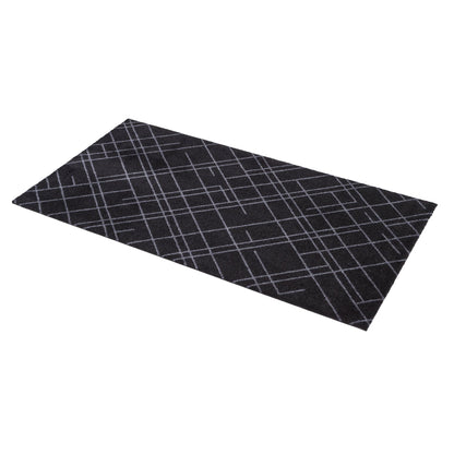 Floor mat 67 x 120 cm - Lines/Black Gray