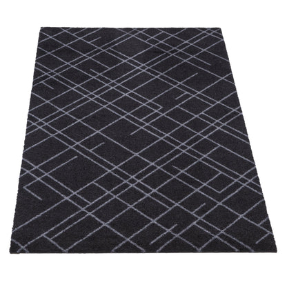 Floor mat 67 x 120 cm - Lines/Black Gray