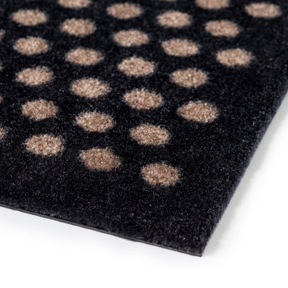 Floor mat 67 x 120 cm - dots/black sand