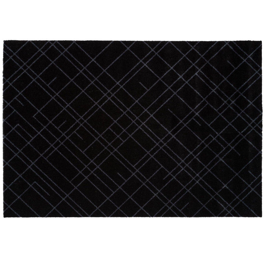GULVMÅTTE 90 X 130 CM - LINES/BLACK GREY - Tica Copenhagen - DesignGaragen.dk