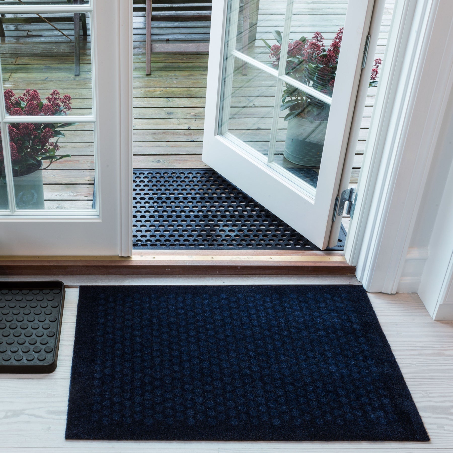 Floor mat 60 x 90 cm - dots/blue