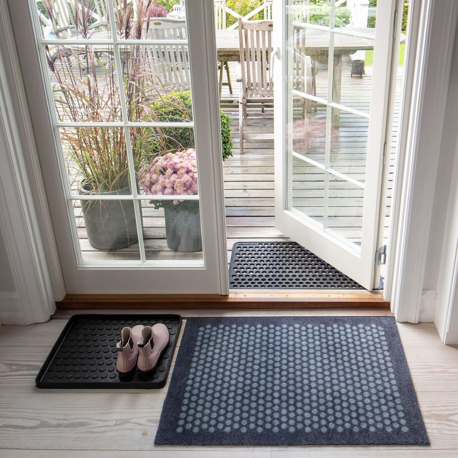 Floor mat 60 x 90 cm - dots/gray