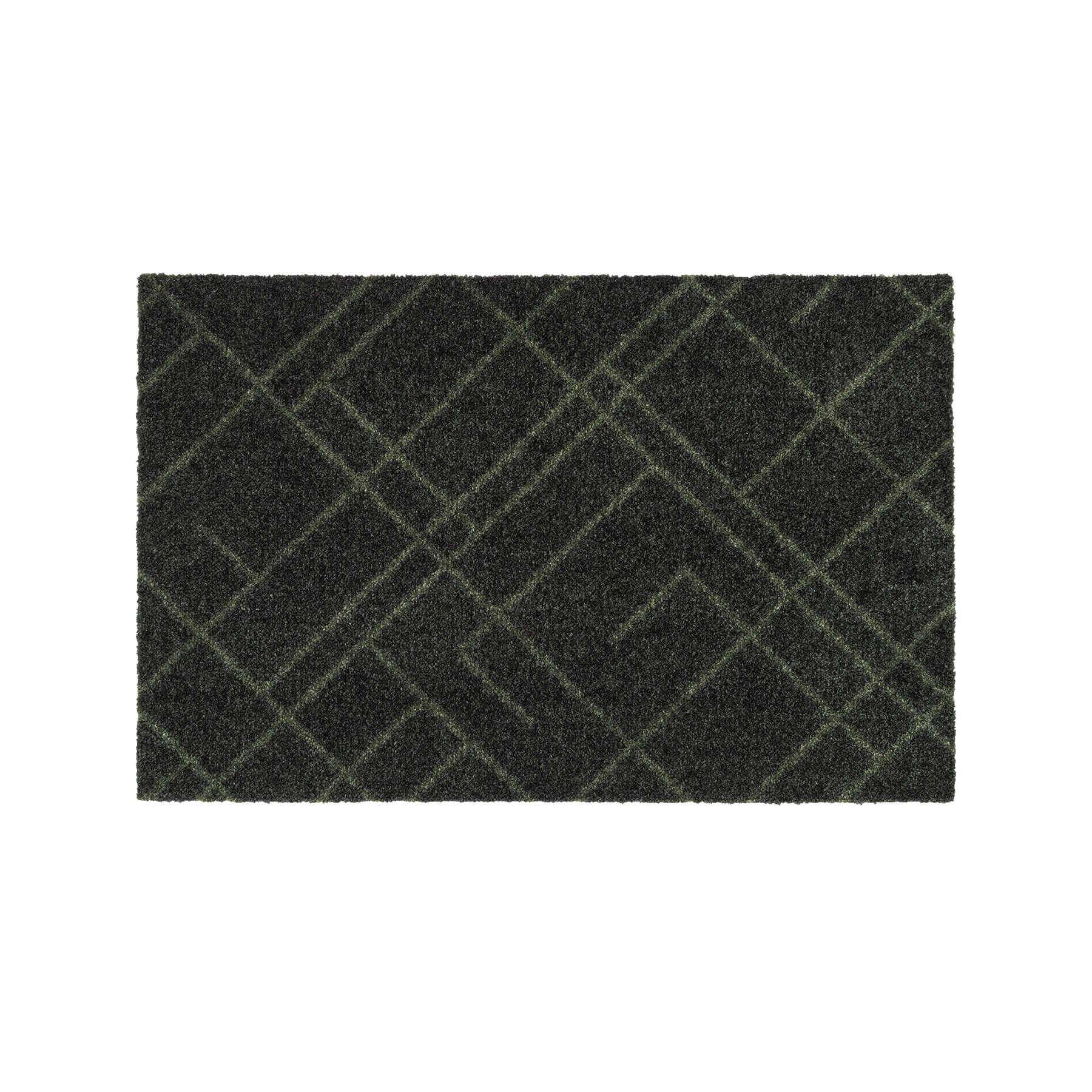 Floor mat 40 x 60 cm - Lines/Dark Green