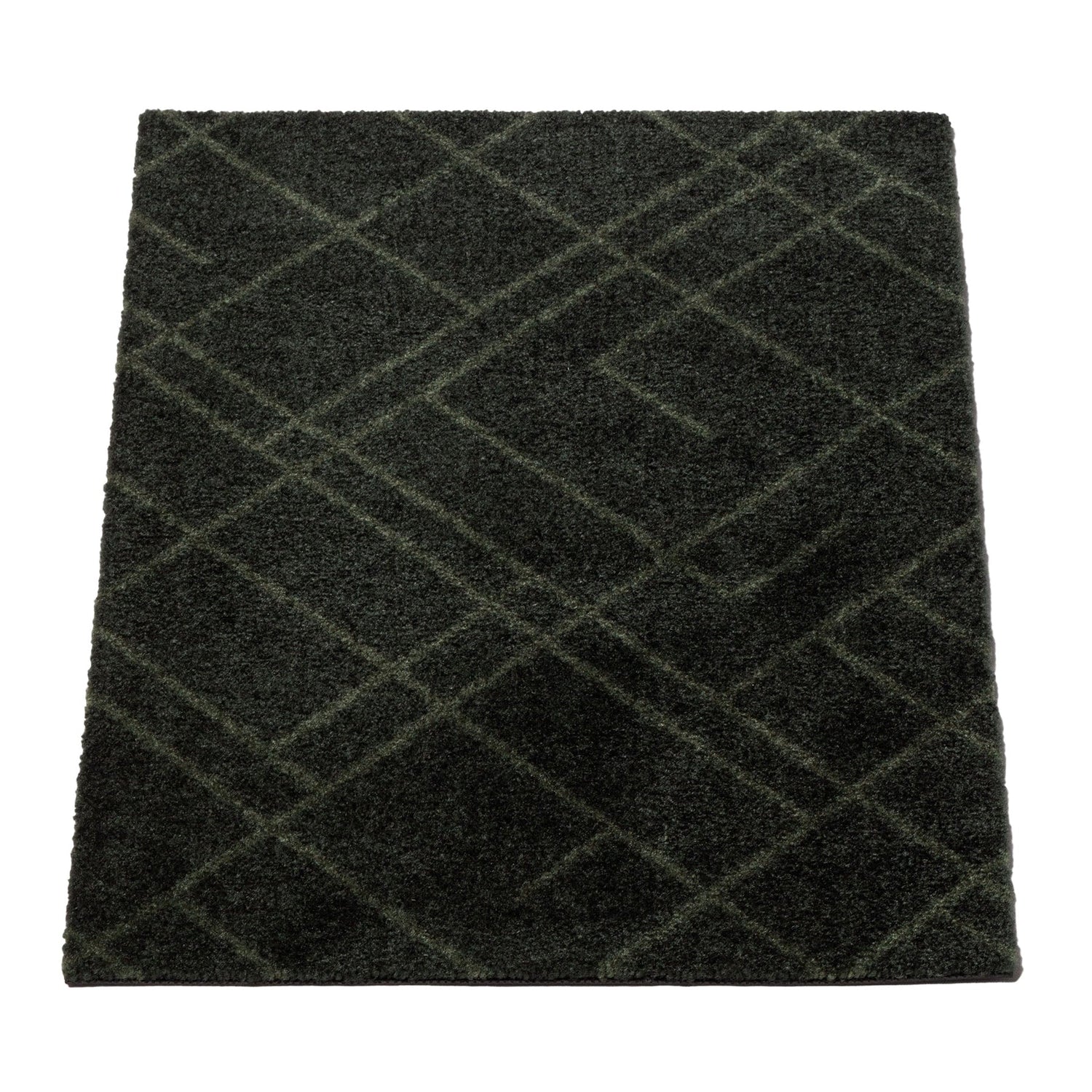 GULVMÅTTE 40 x 60 cm - LINES/DARK GREEN - Tica Copenhagen - DesignGaragen.dk