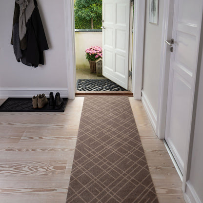 Floor mat 67 x 200 cm - lines/sand