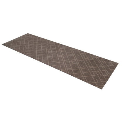 Floor mat 67 x 200 cm - lines/sand