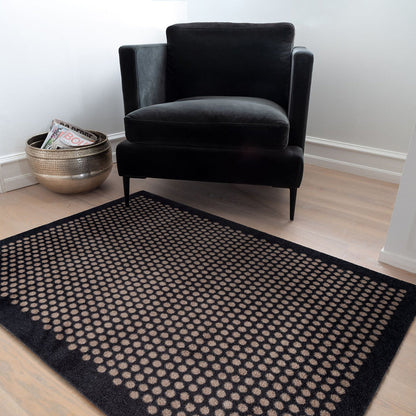 Floor mat 90 x 130 cm - dot/black sand