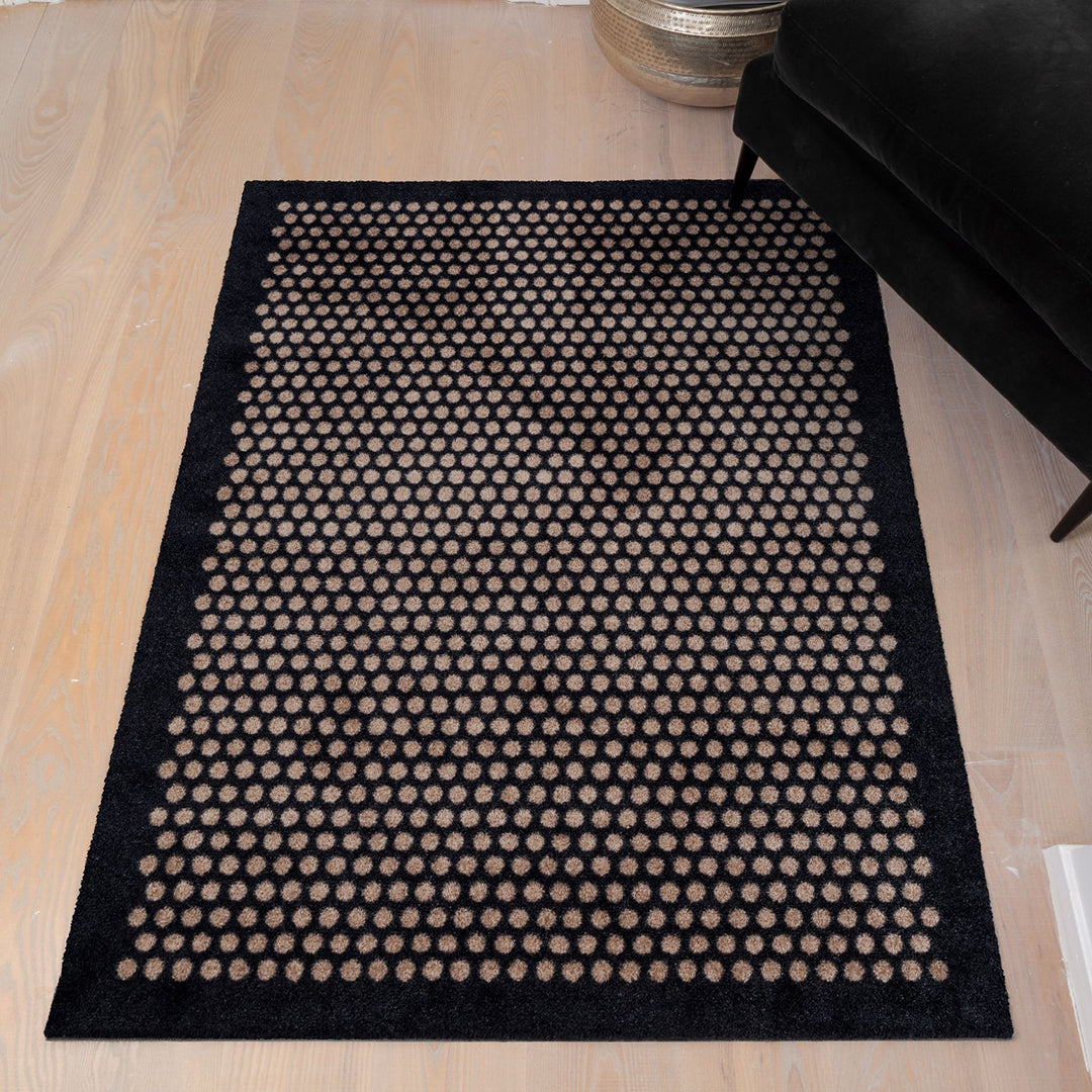 Floor mat 90 x 130 cm - dot/black sand