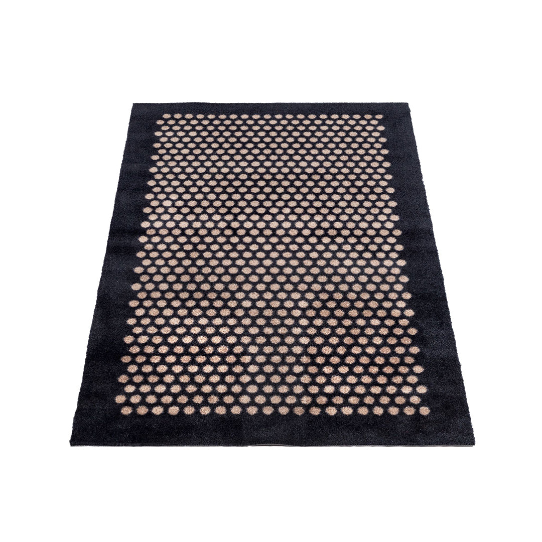 Floor mat 67 x 120 cm - dots/black sand