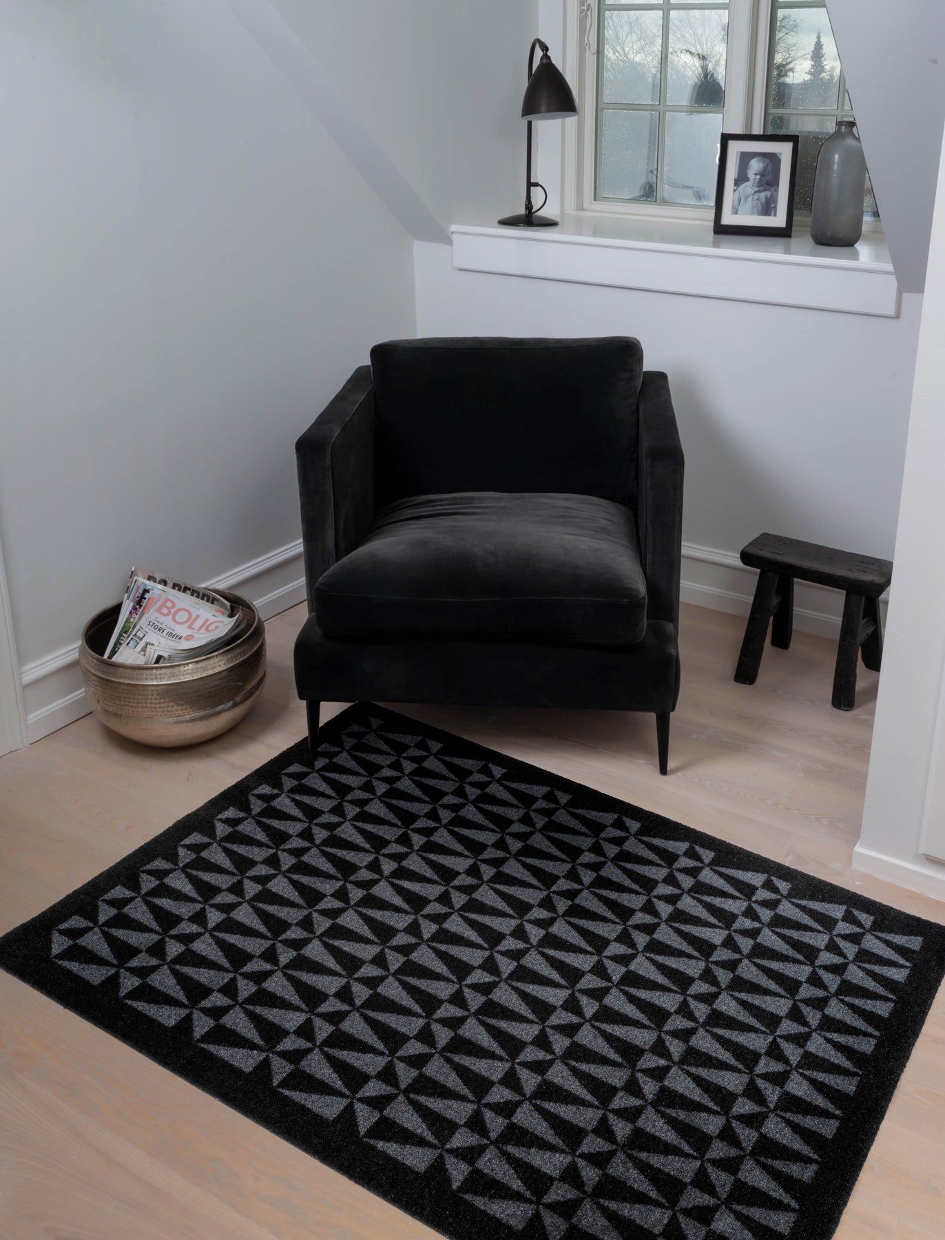Floor mat 67 x 120 cm - Graphic/Black Gray