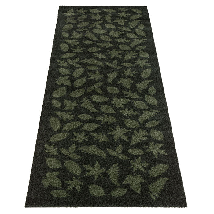 GULVMÅTTE 67 x 200 CM - LEAVES/DARK GREEN - Tica Copenhagen - DesignGaragen.dk