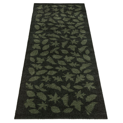 GULVMÅTTE 67 x 200 CM - LEAVES/DARK GREEN - Tica Copenhagen - DesignGaragen.dk