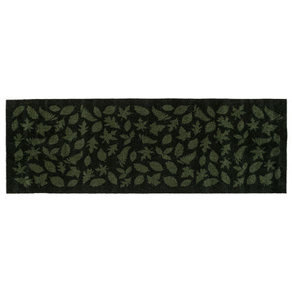 Floor mat 67 x 200 cm - LEAVES/DARK GREEN