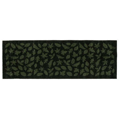 GULVMÅTTE 67 x 200 CM - LEAVES/DARK GREEN - Tica Copenhagen - DesignGaragen.dk