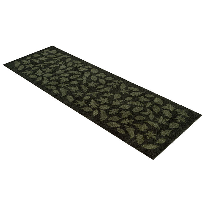GULVMÅTTE 67 x 200 CM - LEAVES/DARK GREEN - Tica Copenhagen - DesignGaragen.dk
