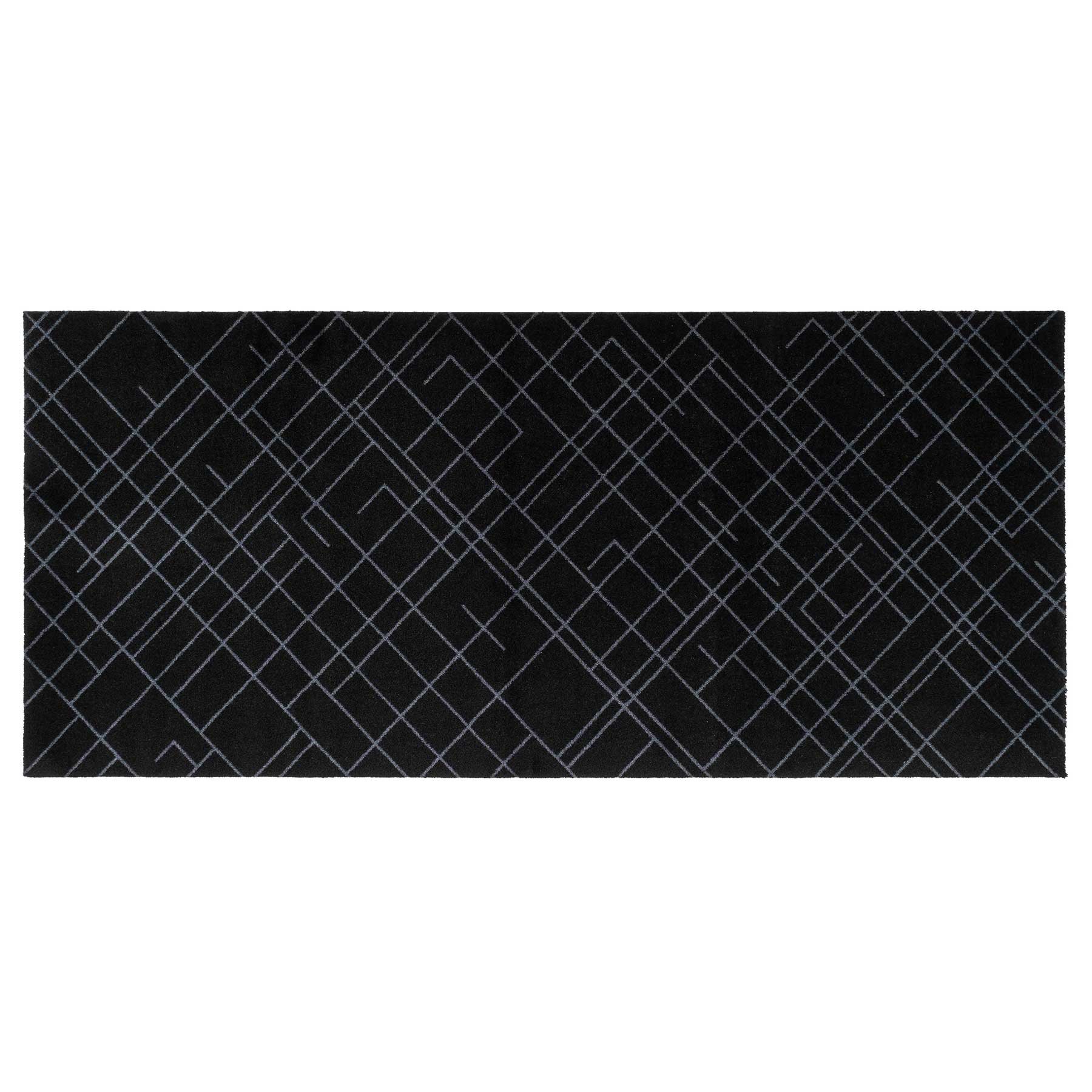 GULVMÅTTE 90 x 200 CM LINES/BLACK-GREY - Tica Copenhagen - DesignGaragen.dk