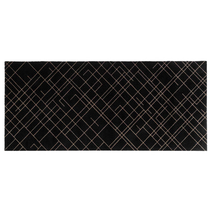 GULVMÅTTE 90 x 200 CM - LINES/SAND BLACK - Tica Copenhagen - DesignGaragen.dk