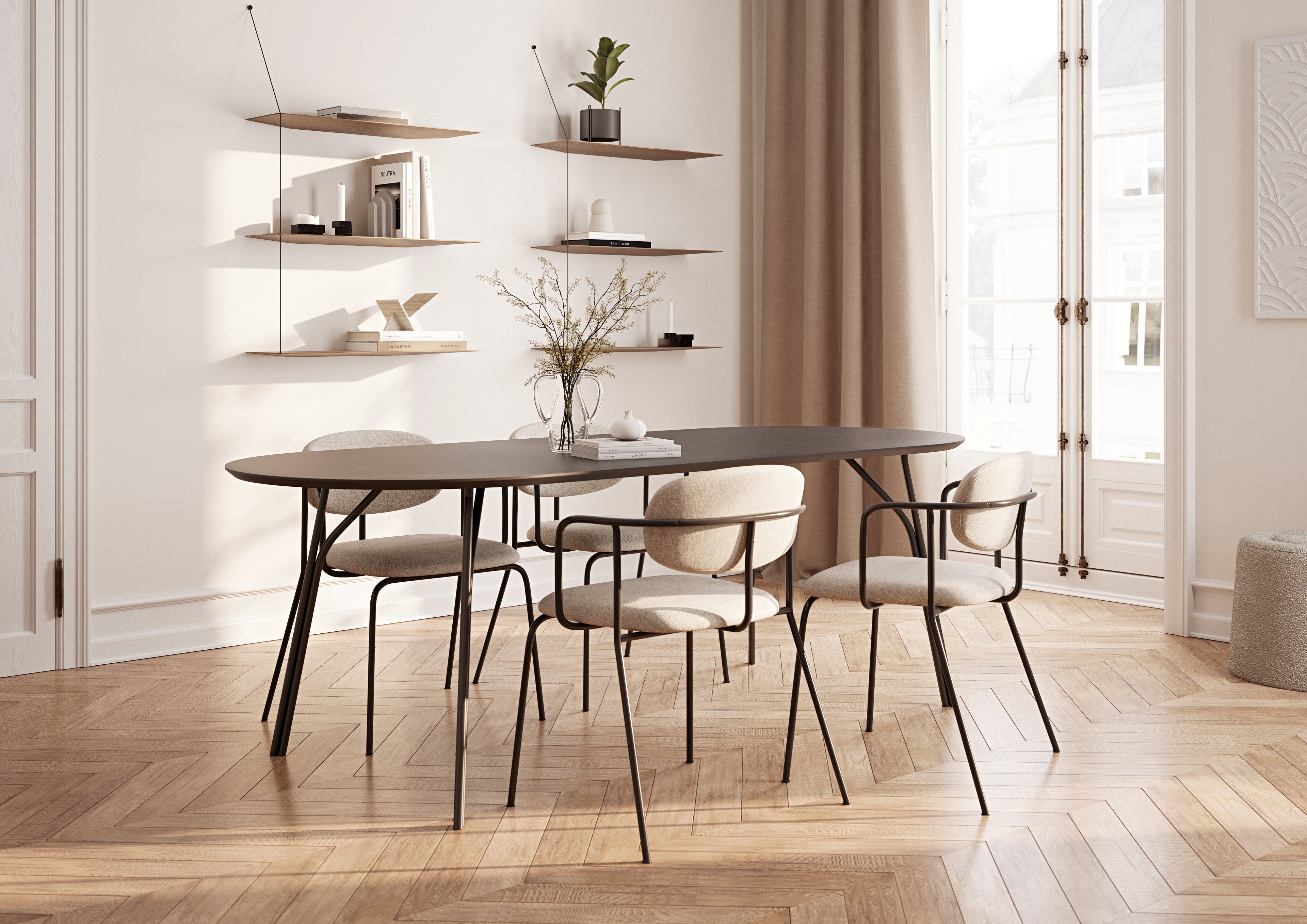 Tree Dining table (220 cm) - Black/Black