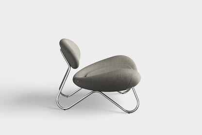 Meadow Lounge Chair - Warm Grey/Chrome