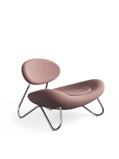 Meadow Lounge chair - Dusty pink/Chrome
