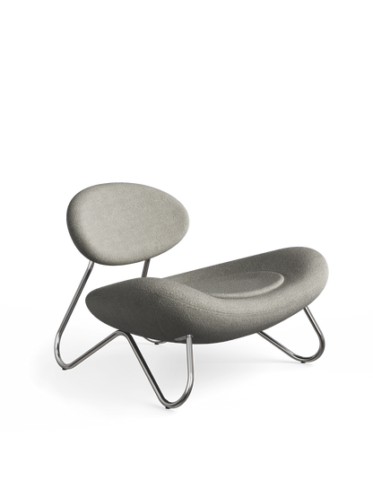 Meadow Lounge Chair - Warm Grey/Chrome