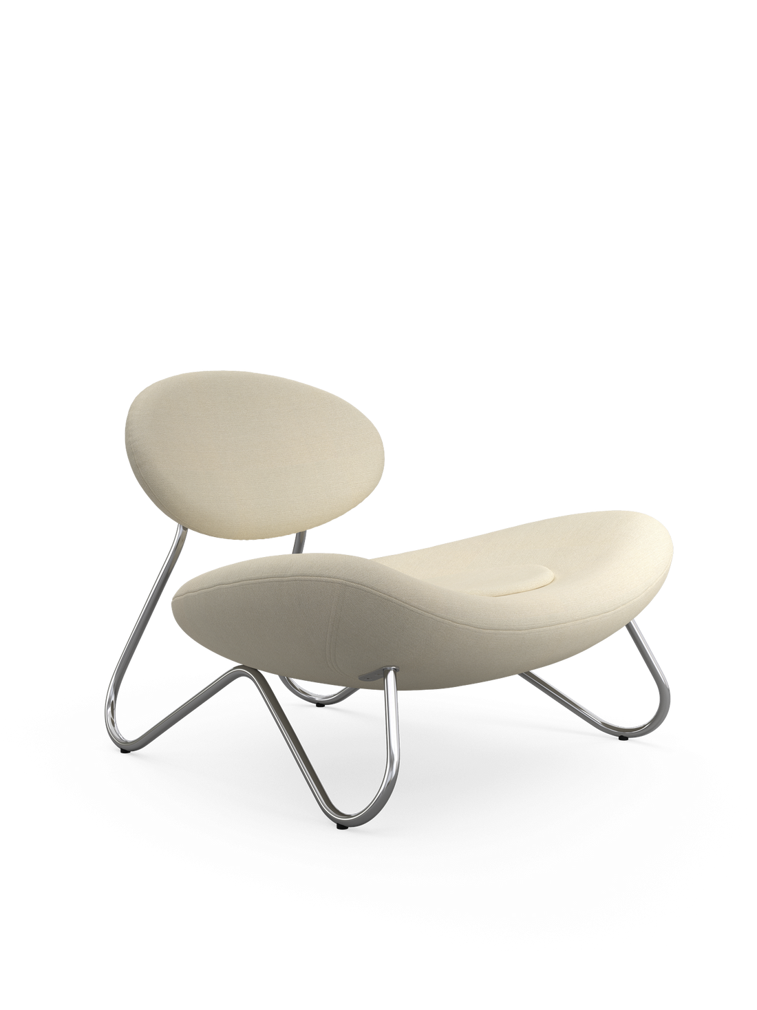 Meadow Lounge Chair - White/Chrome