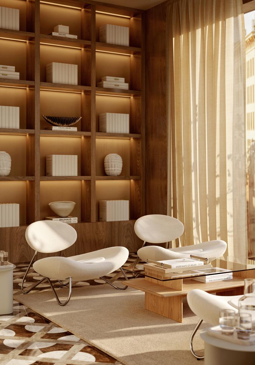 Meadow Lounge Chair - White/Chrome