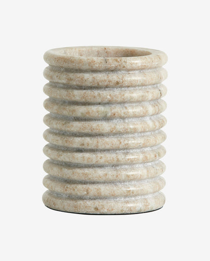 Otok candlestick in marble - X -Large - H12 cm - light brown