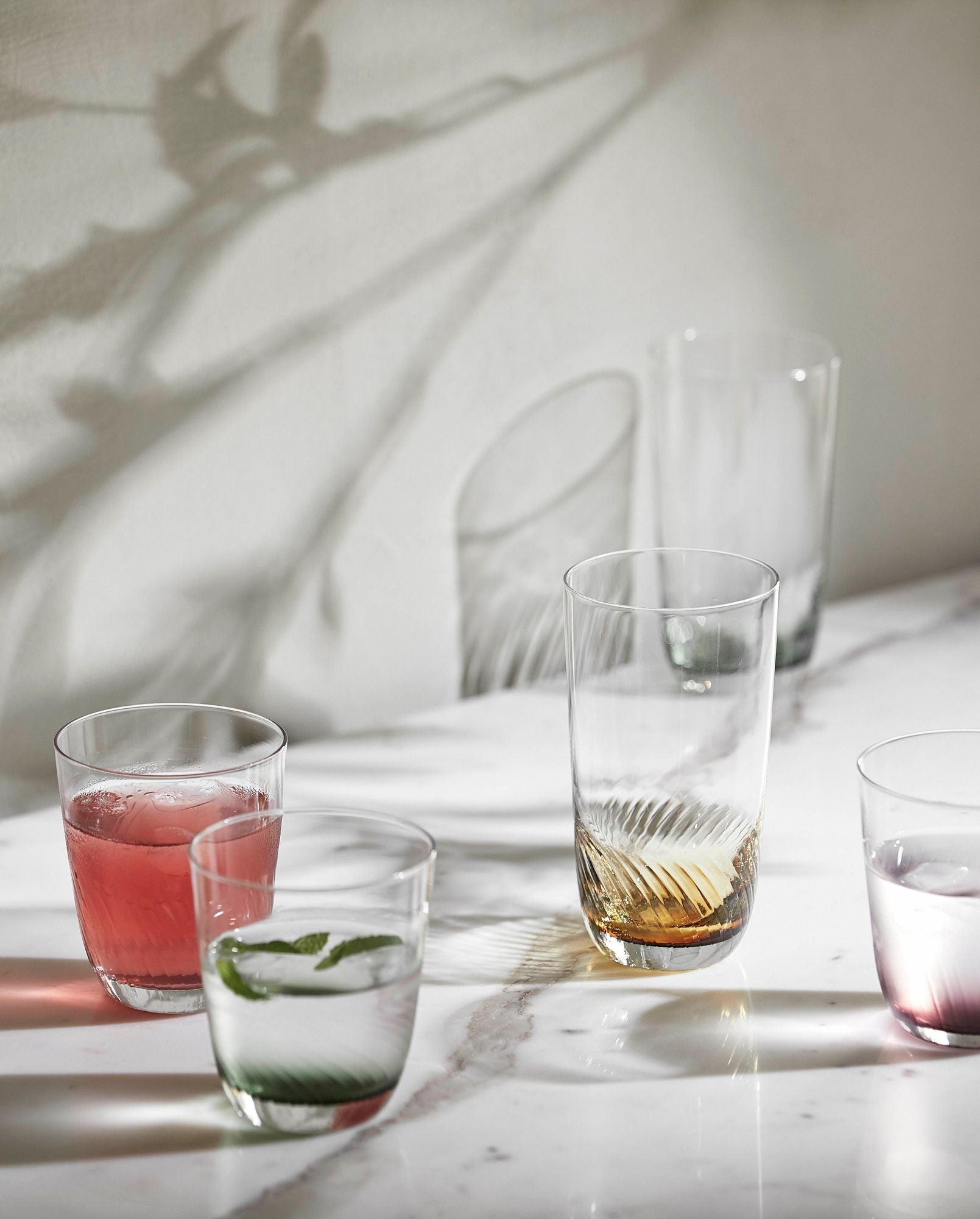 Garo high drinking glass - H15 cm - clear glass