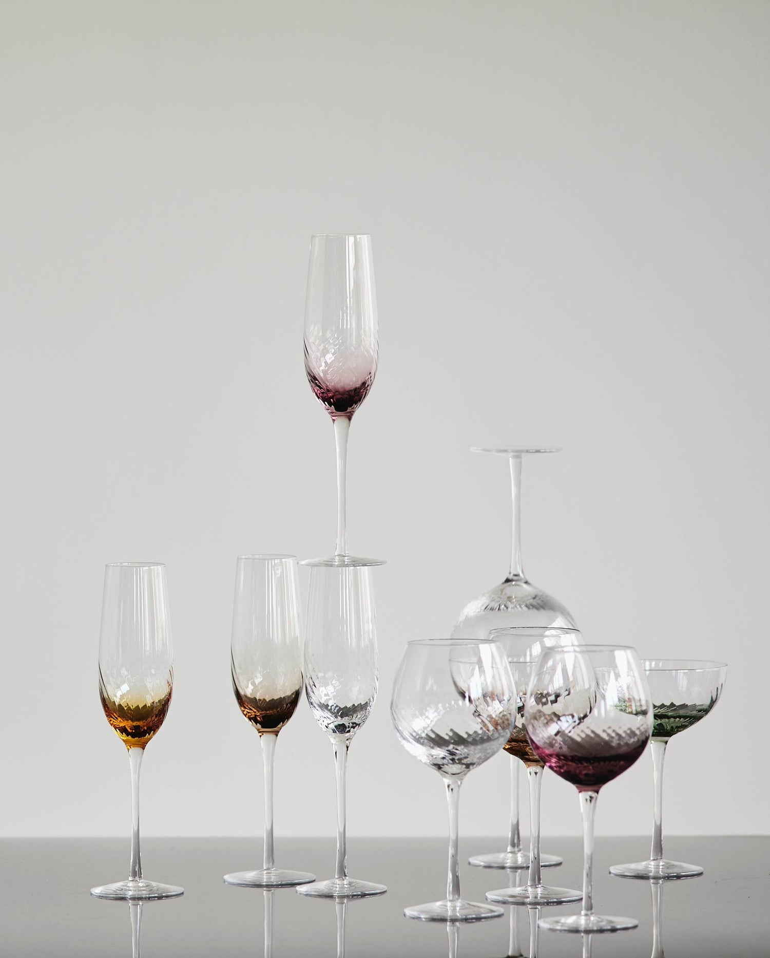 Garo Champagne glass - H27.5 cm - clear glass