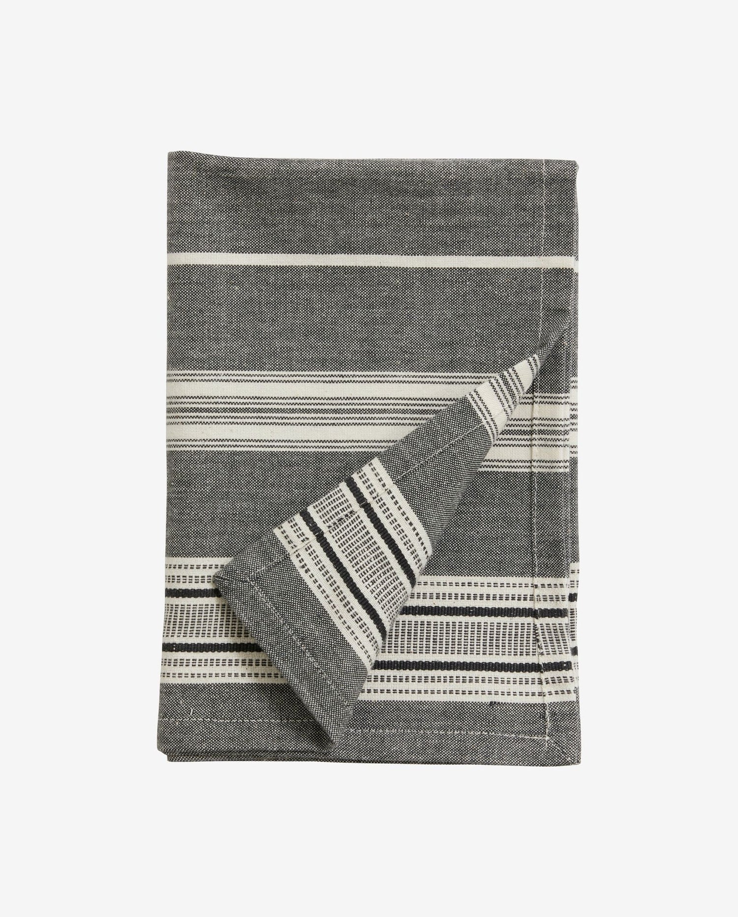 Orion Cotton Towel - 50x70 cm - Off White/Black