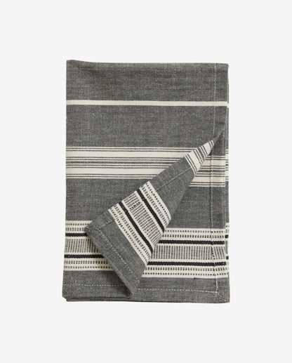 Orion Cotton Towel - 50x70 cm - Off White/Black