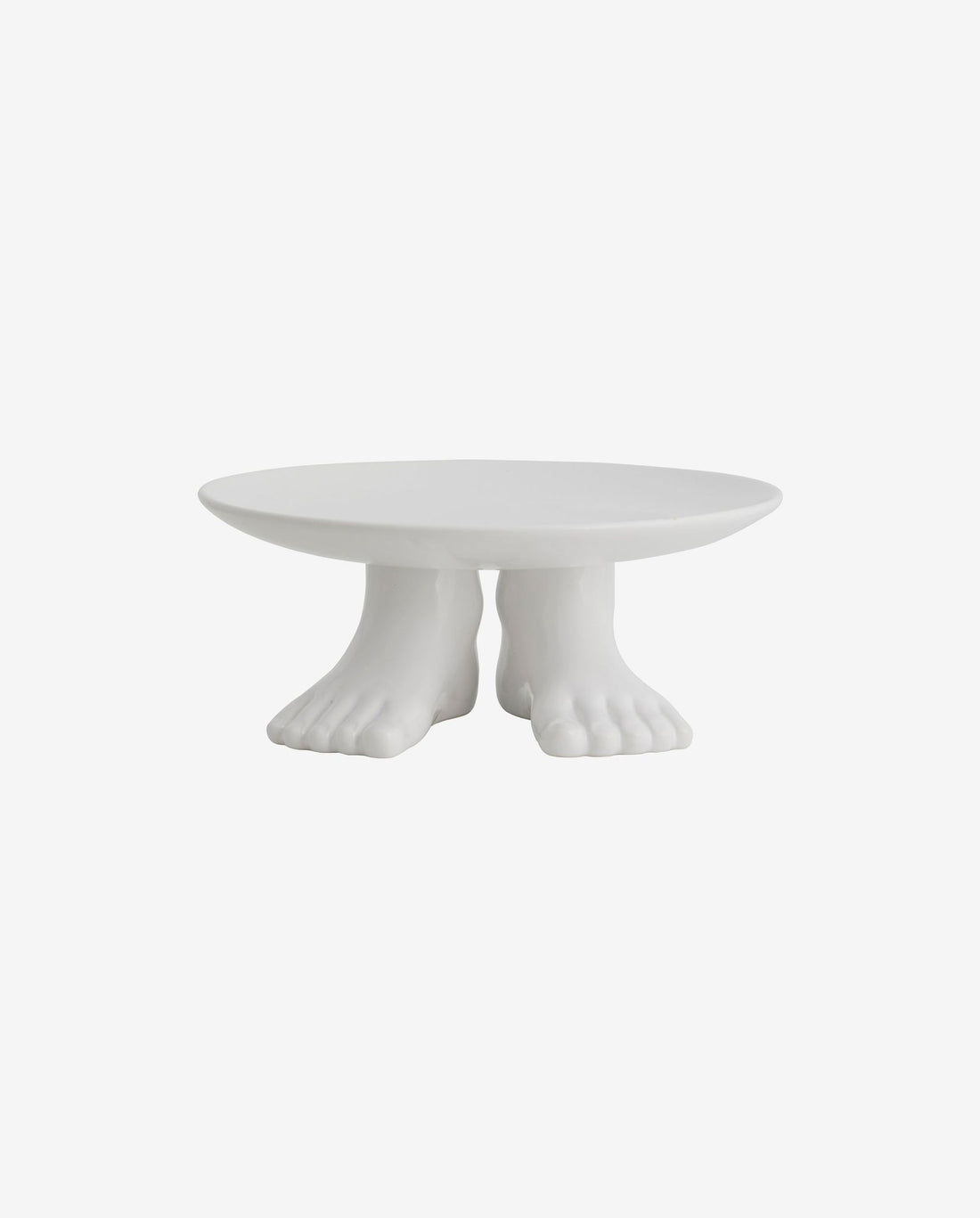 Cicely cake dish in ceramics - Ø29.5 cm - white