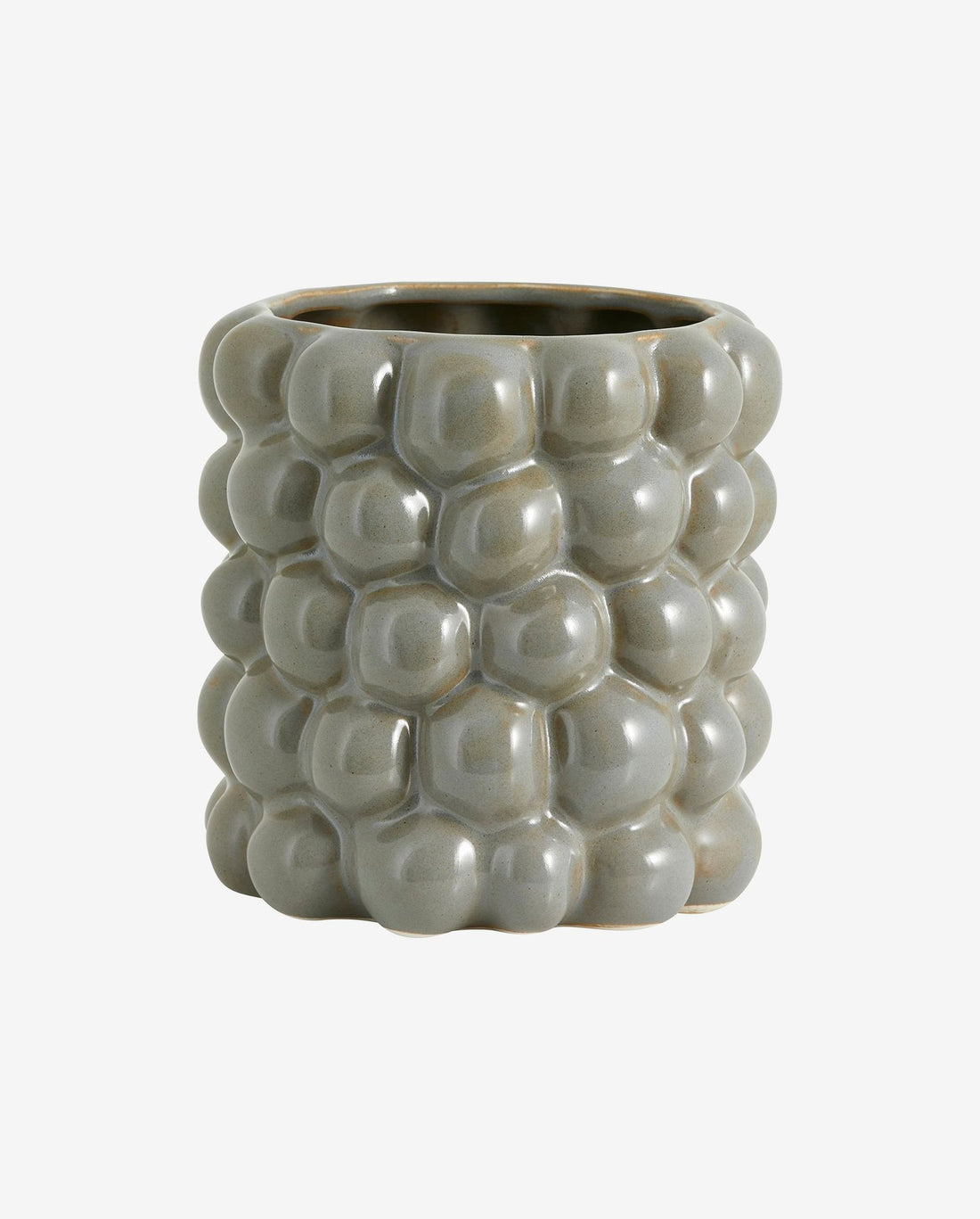 Carna herbal pot in porcelain - small - Ø15.5 cm - gray