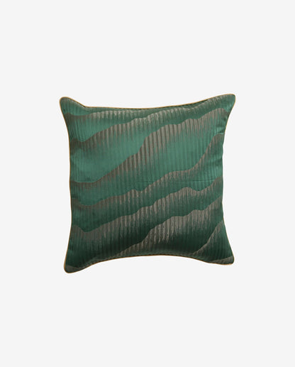 Avior Pillow Cover in Satin - 45x45 - Dark Green