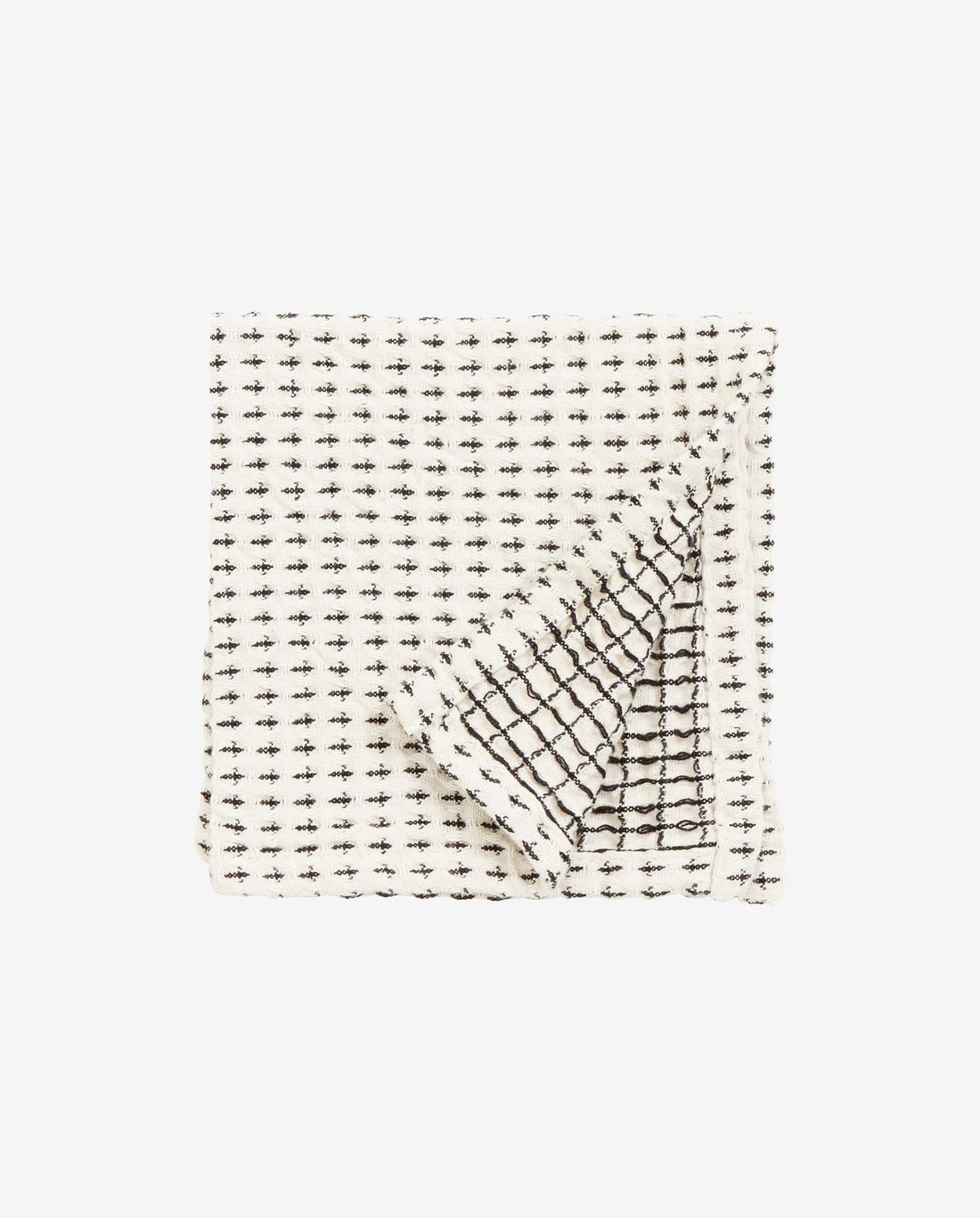 Waffle waffle dish - raw white/black