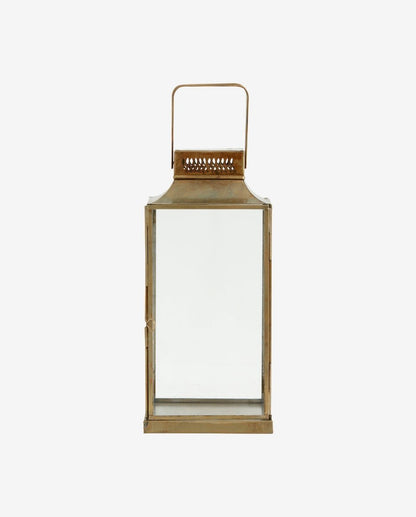 ANTIQUE lantern in iron - h30 cm - gold finish
