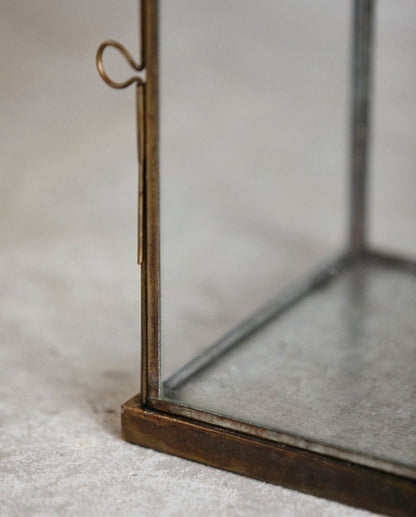 ANTIQUE lantern in iron - h30 cm - gold finish