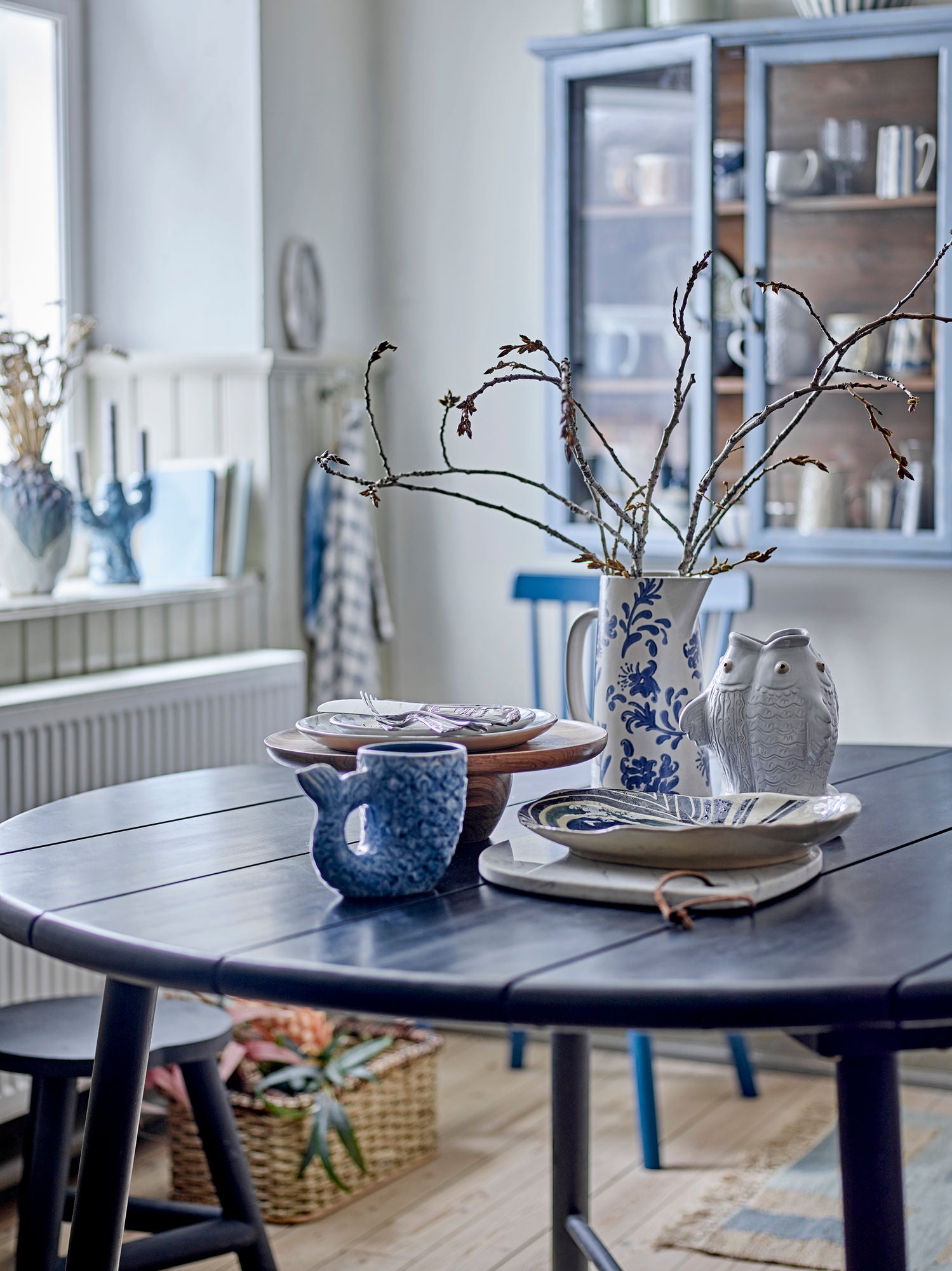 Creative Collection Ariella Vase, Blue, Stoneware