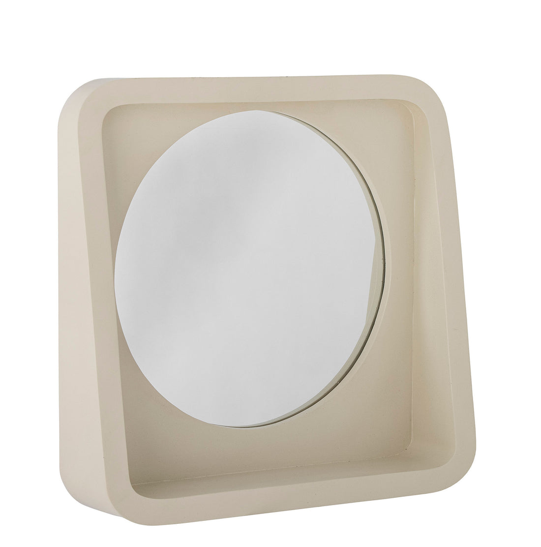 Bloomingville phoebe mirror w/shelf, nature, polyresin