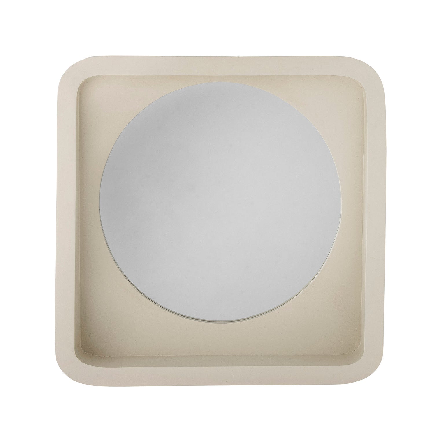Bloomingville phoebe mirror w/shelf, nature, polyresin
